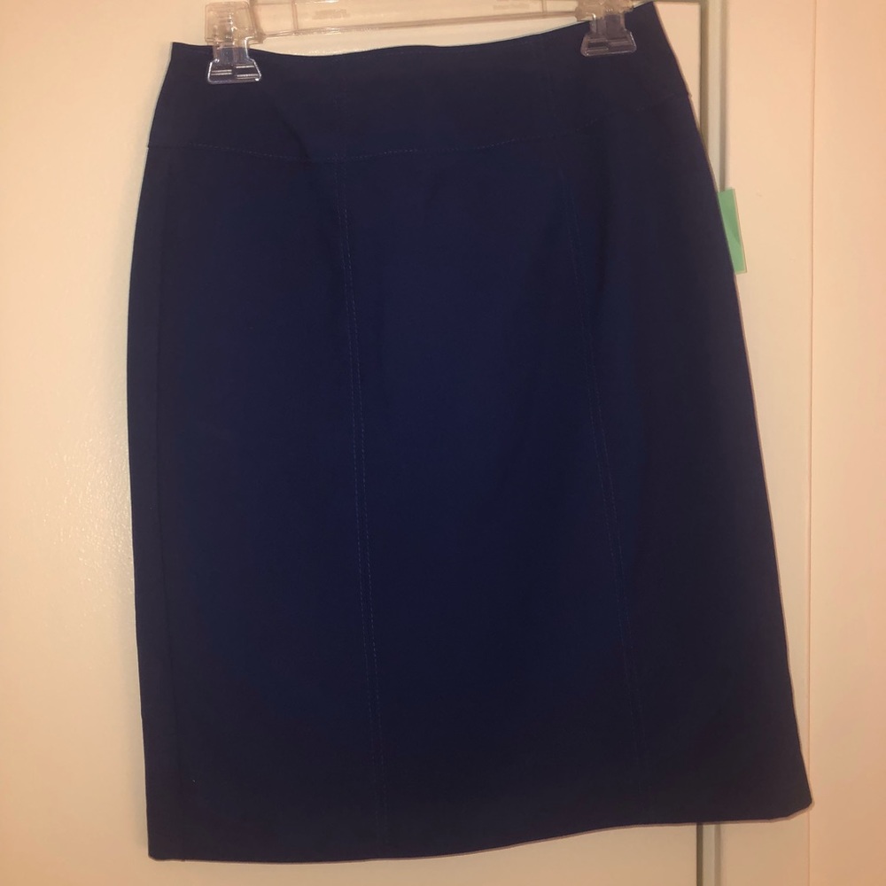 Cobalt blue pencil skirt